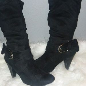Wild Pair Black Suede Boots